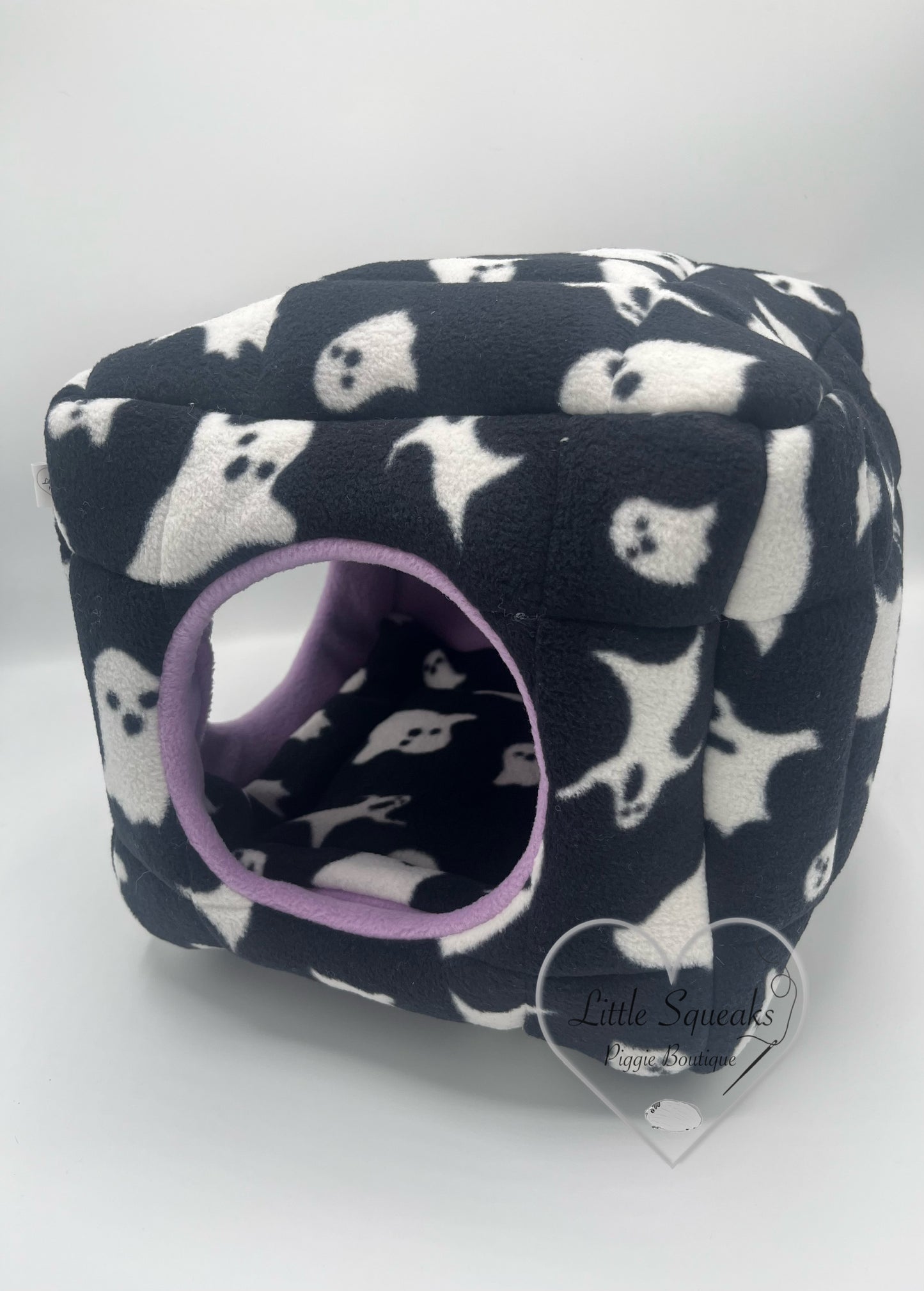 Spooky Ghosts Cuddle Cube - Two Entrance Guinea Pig Bed/Hide
