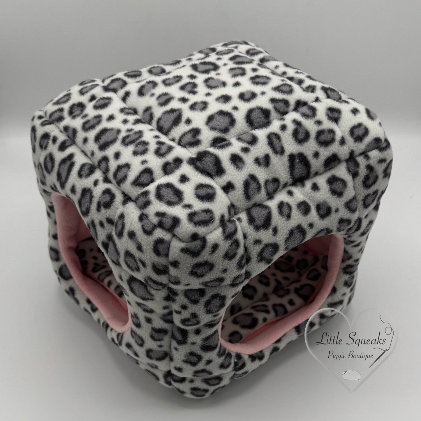 Snow Leopard Cuddle Cube - Two Entrance Guinea Pig Bed/Hide