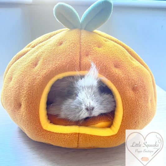 Orange Cosy Pod - Guinea Pig Bed/Hide