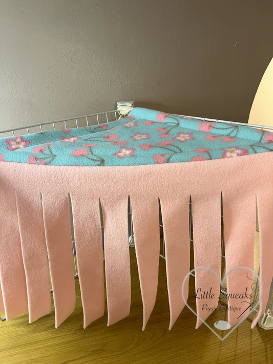 Cherry Blossom Corner Forest Fleece - Guinea Pig Hide/Hideout