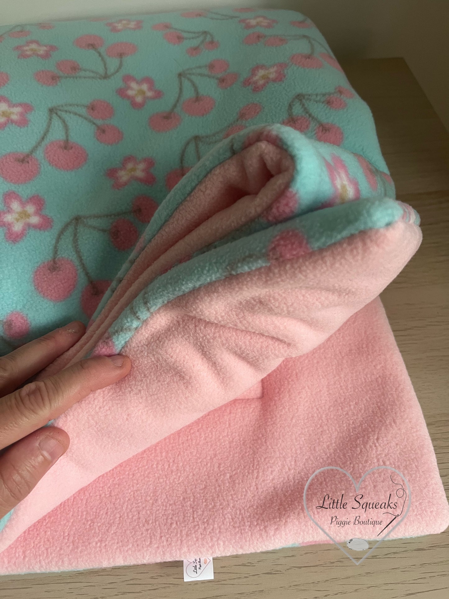 Fleece Cage Liner for Guinea Pigs - Cherry Blossom