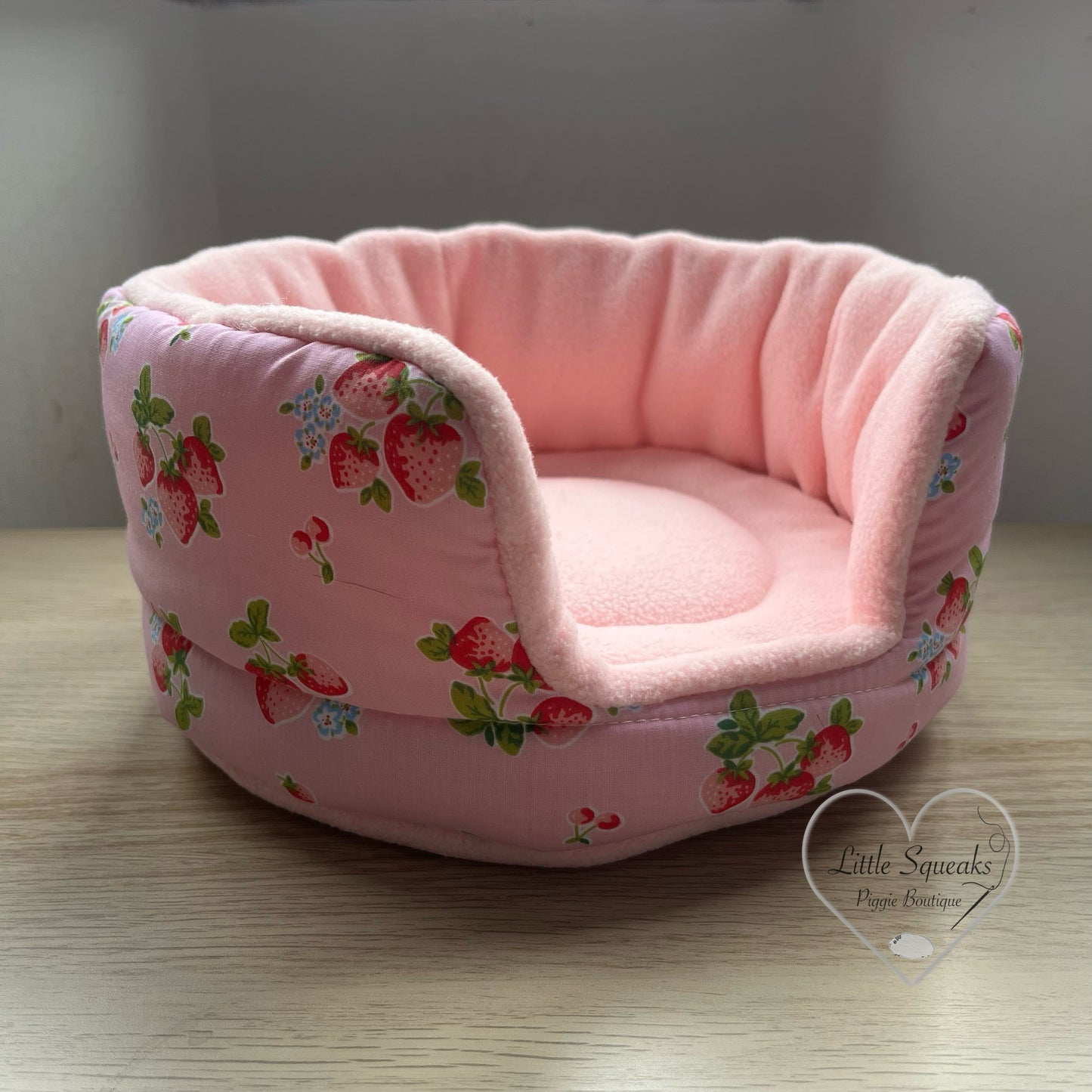 Cuddle Cup - Guinea Pig Bed/Hide (Strawberry Kisses Collection) Milkshake Pink