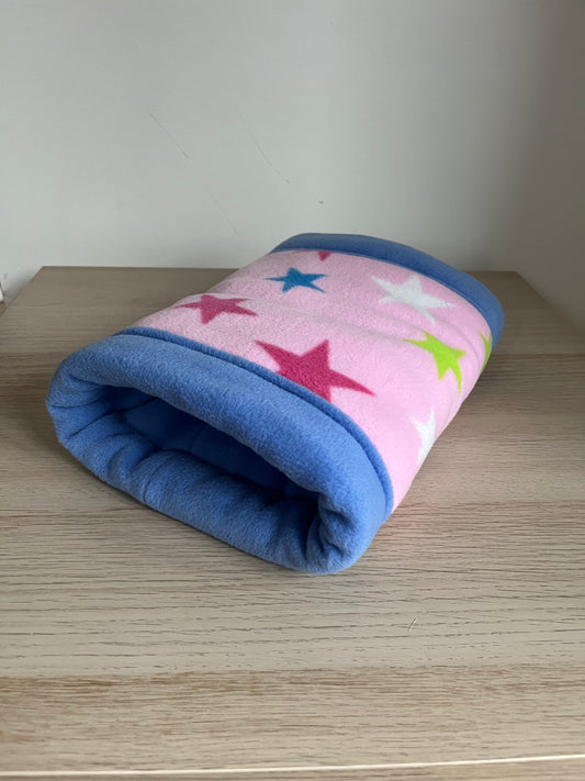 Pink Star Snuggle Tunnel ‘SOFT and SQUISHY’ - Guinea Pig Bed/Hide