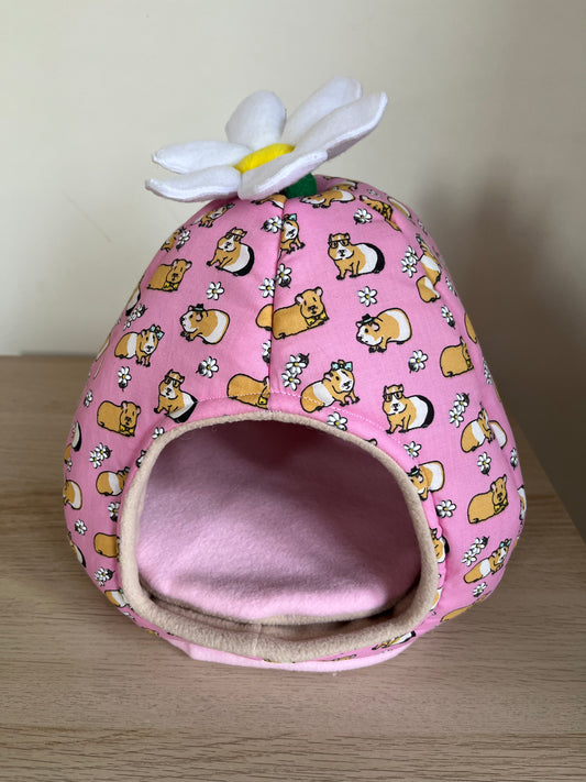 Pink Guinea Pig Cosy Pod - Guinea Pig Bed/Hide