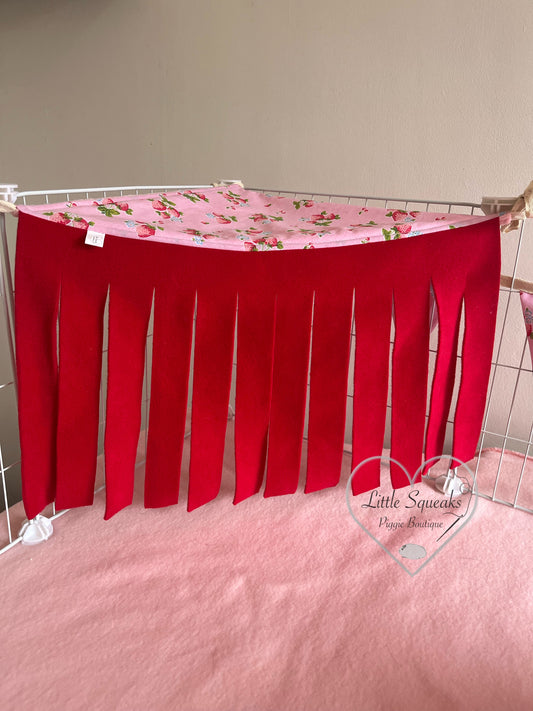 Corner Forest Fleece - Guinea Pig Hide/Hideout (Strawberry Kisses Collection)