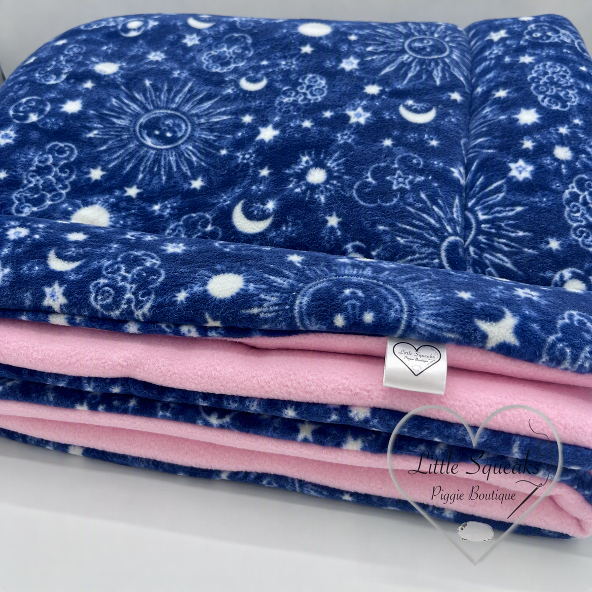 Fleece Cage Liner for Guinea Pigs - Zodiac/Baby Pink