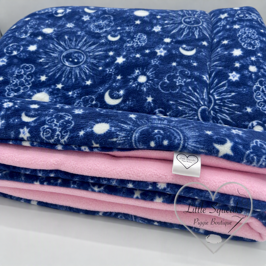 Fleece Cage Liner for Guinea Pigs - Zodiac/Baby Pink