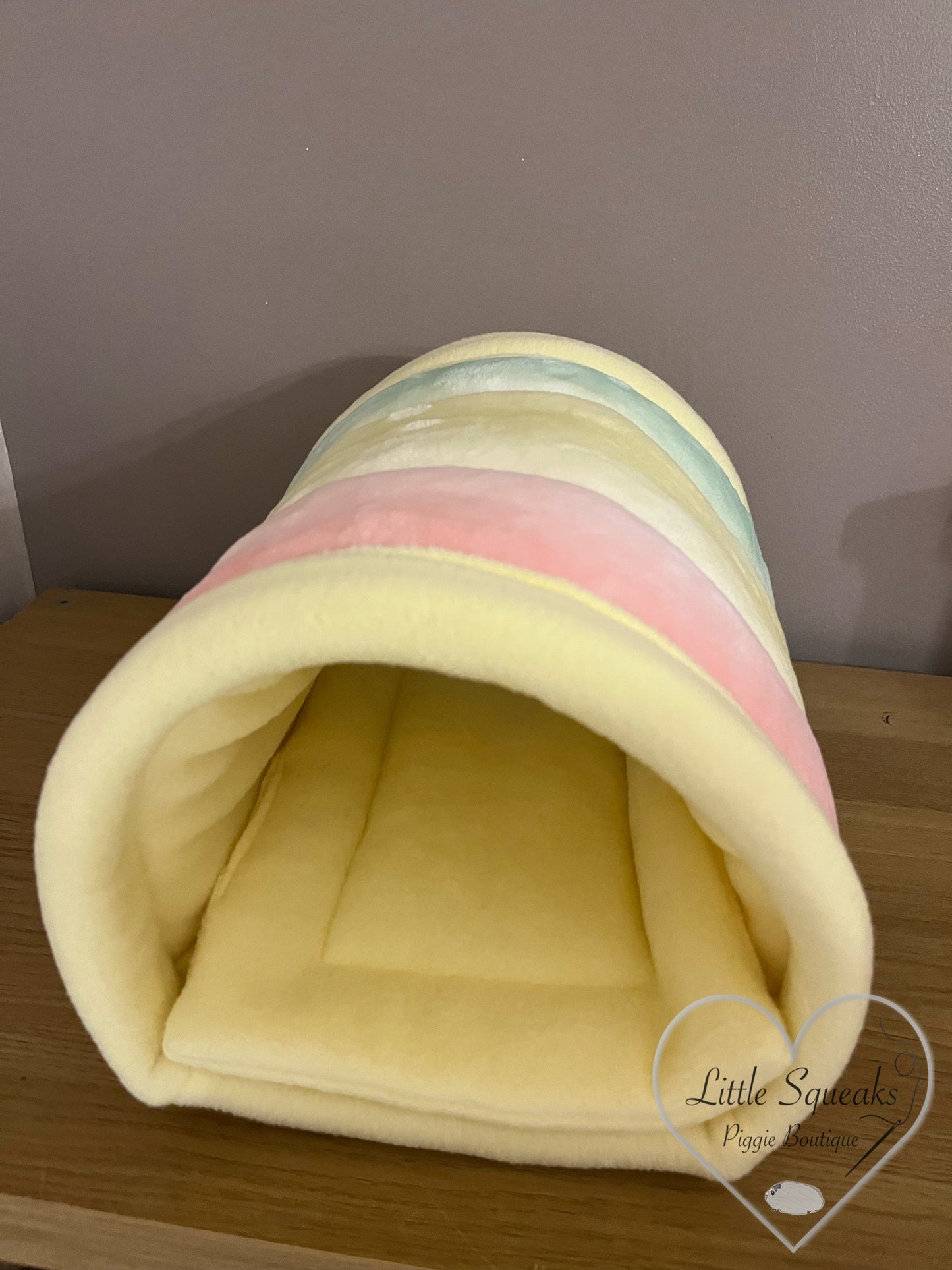 Cuddle Tunnel with Pee Pad - Guinea Pig Bed/Hide (Unicorn Dreams)