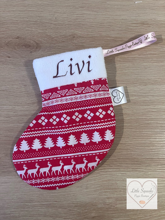 Christmas Stocking for Guinea Pigs - Personalised - Nordic